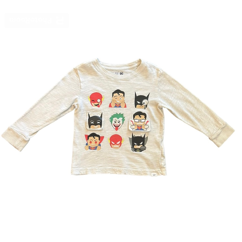 Baby Gap DC Comics long sleeve flip up interactive superhero shirt size small